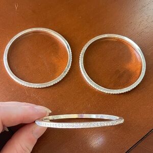 Elegant Silver Bangle Set